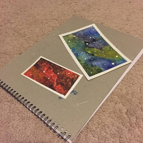 I’ve found a new obsession #artstagram #art #watercolor #painting #galaxypainting