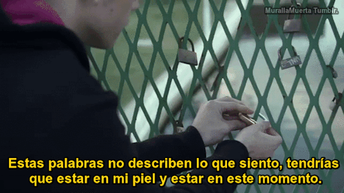 murallamuerta:  “Estas palabras no describen lo que siento, tendrías que estar en mi piel y estar en este momento.”  