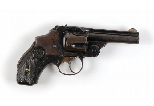 Smith and Wesson .38 Safety Hammerless Revolver owned by notorious bank robber, kidnapper, and kille