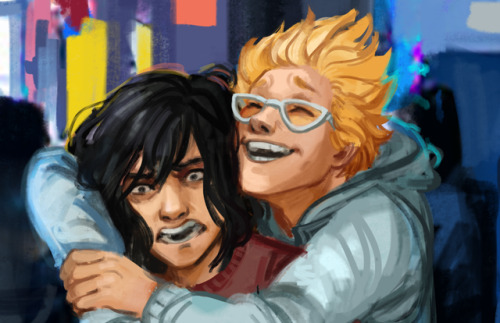 malacandrax: 23/30 dailies Shota’s life flashes before his eyes- (I reckon Hizashi does this a lot) Prompt: @retrophile-rabbit Hello! Your bnha dailies are the best thing ever! I especially like the erasermic prompts, may I suggest one with the two