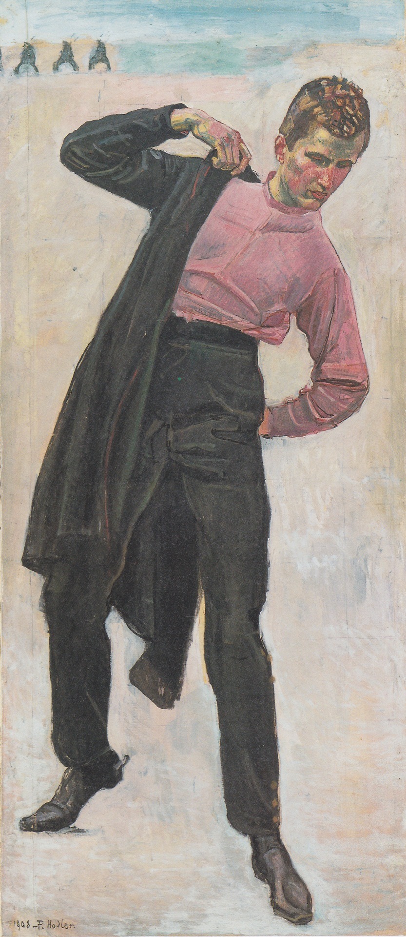 nouveau-art: Jenenser Student, 1908, Ferdinand HodlerSize: 92x212 cmMedium: oil,