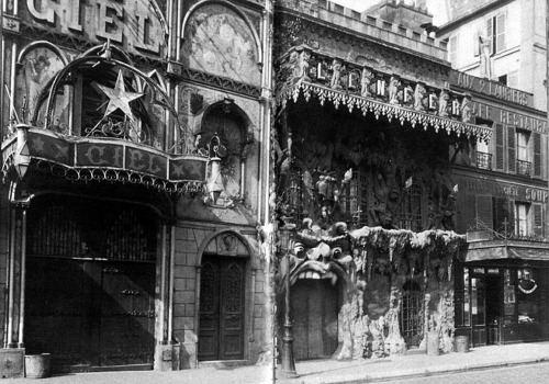 Les Cabarets artistiques - Le Ciel et L'Enfer, 53 boulevard de Clichy, Paris, vers 1900 et 1905.