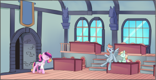 highschool-cadance:  i guess somepony did…  I’m loving this blog. So cute >w<