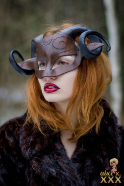 alicexblog:    ~Pan’s Winter Pond~  Sweden, 2017Mask from Danielle’s LeatherModel: Alice XPatreon // Site