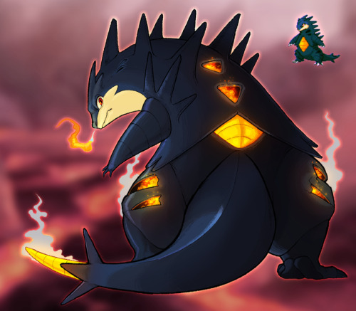 Quinitar.Quilava - Tyranitar