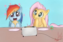 madame-fluttershy:   Wafflez by *Miokomata   Cute! &lt;3