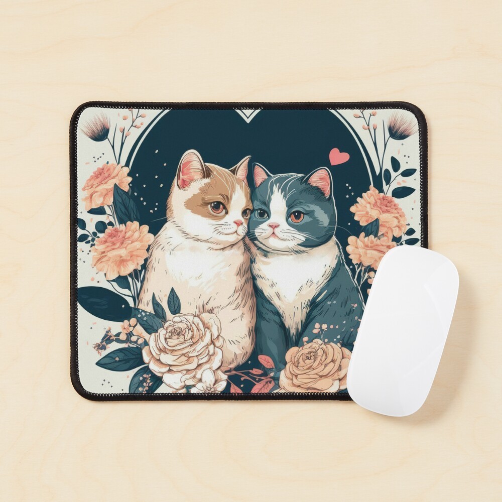 (vía Funda para portátil con la obra «Cute cats design» de sweetanndspooky)