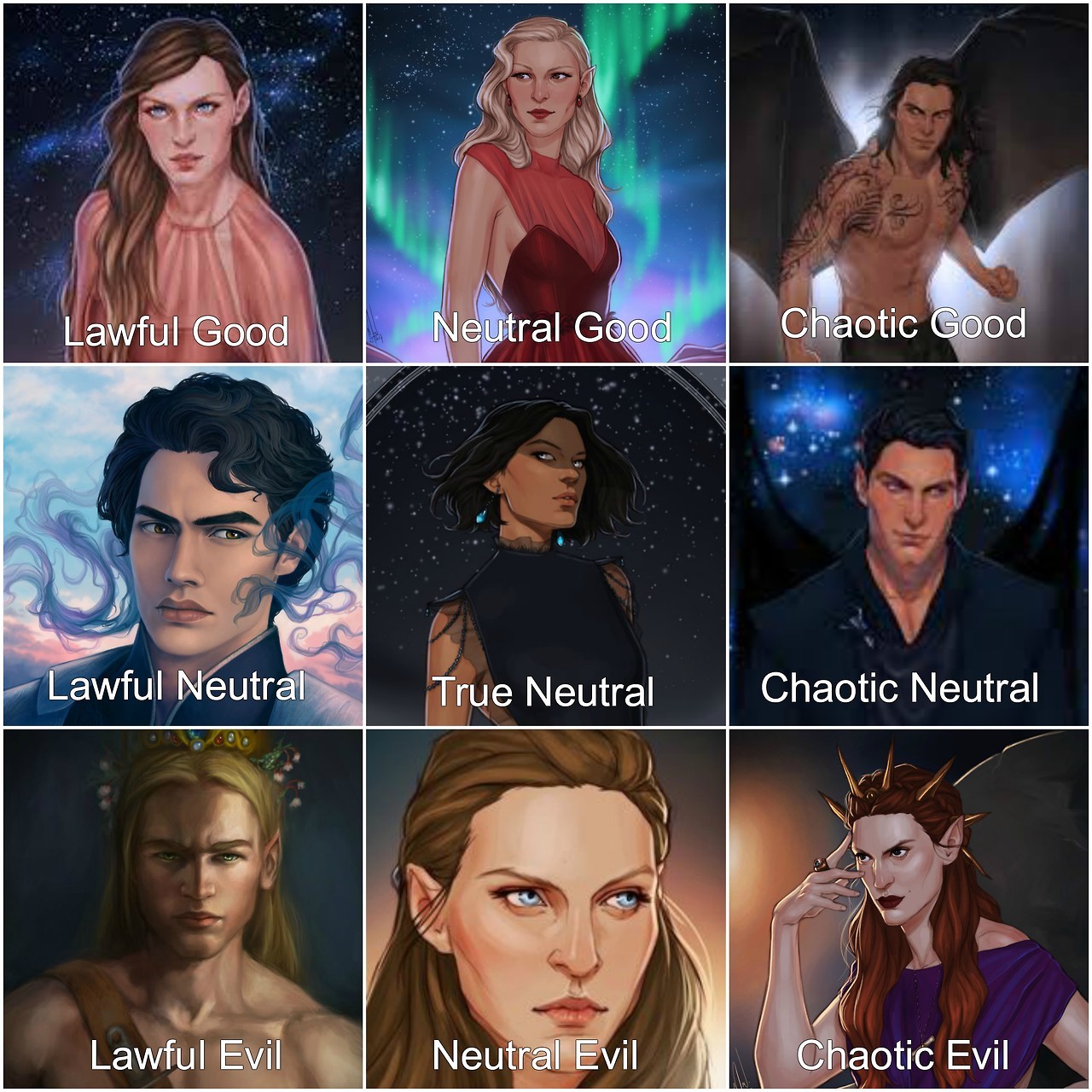 Rowan And Rhysand A Court Of Thorns And Roses Moral Alignment Chart