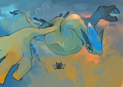 XXX pikse: Noibat and Lugia (two requests). small photo