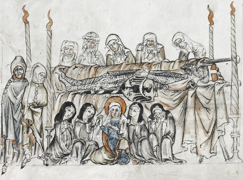 The burial of Hedwig of Silesia’s husband Henry the Bearded.Vita beatae Hedwigis (1353).