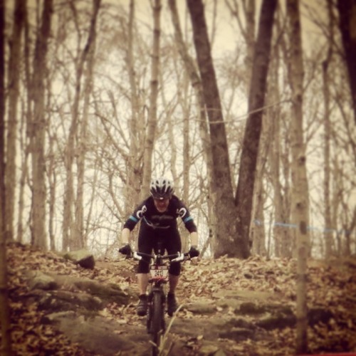 noreasterbackcountry: Mountain bike racing at Hop Brook Lake, Middlebury, CT.  April 2014