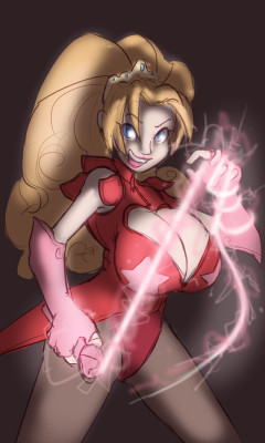 moronsonofboron: Lucky Drawn during Friday’s stream after the huge character scroll. Chat with viewers led to inquiries about any villain characters I had. Best I could come up with is a magical girl superhero… 