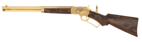 John Ulrich engraved and gold plated Marlin M1897 Exhibition model lever action rifle.from Cowan’s A