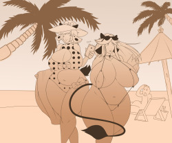 Lucianite:wckdart:  A Couple Of Moos Heading Out To The Beach. Jeez, Danelle Is Such