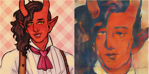 so I put a few of my drawings through that AI portrait thing everyone’s been doing lately and uh. Re