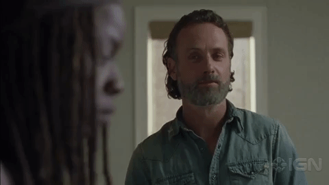 richonnesokoye:Rick is so in love with Michonne. It’s not even funny. Is he even breathing?