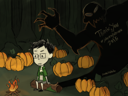 5watt-litebulb:  Jake Week Day 8: Halloween I.. i cant think of any costume for jake…so i bring jake mod to DS world (theoretically). i hope this is halloweeny enough for you guys. i put a lot of pumpkins! 