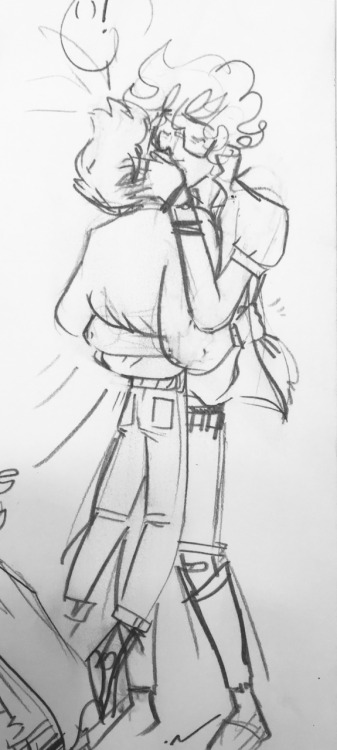 reddie-fancomic-by-slashpalooza:definitionofderp:sketch little reddie comic cuz JUST KISS ALREADY. s