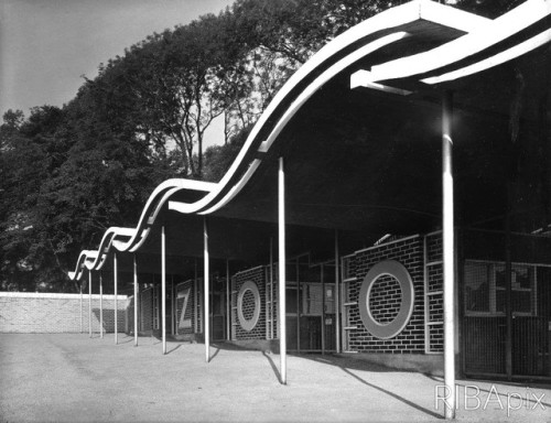 modernism-in-metroland: Entrance Kiosks, Dudley Zoo (1937) by Berthold Lubetkin &amp; Tecton Ent