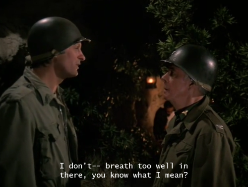 ilivejustinmyownworld:  this is literally one of my favorite scenes in M*A*S*H not only as a fellow claustrophobic but specially because of what col Potter tells Hawkeye. that “nobody’s gonna force you to do what you can’t do”. those words are