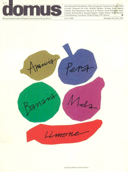 garadinervi: Alan Fletcher, Licenza artistica / Artistic licence, Cover, «domus», N. 777, Editoriale