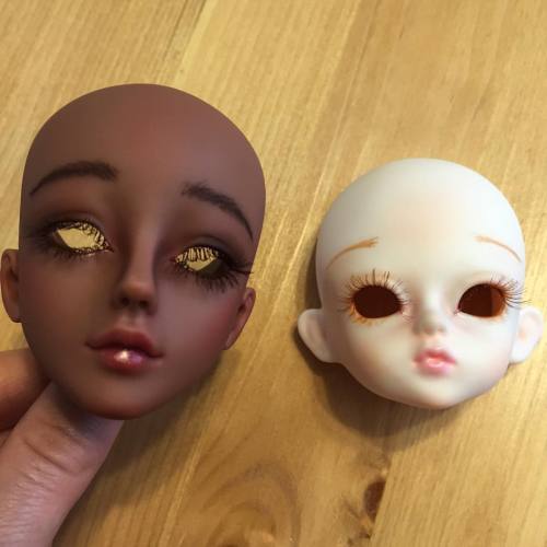 Finally had a day to do faceups on my Withdoll Kiara and SweetNDoll floating head. I like how they t