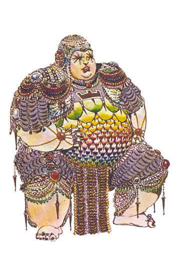 70sscifiart: Baron Vladimir Harkonnen concept art by Moebius, for Jodorowsky’s Dune