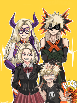 blamedorange:a concept: Bakugou and Mt. Lady being shitty cousins with the pettiest arguments ever