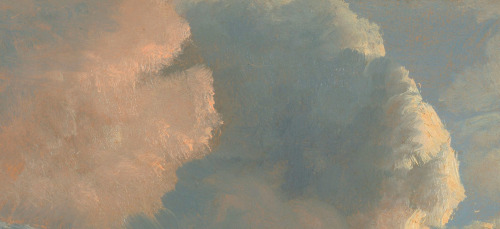 Simon Alexandre Clément Denis,Study of Clouds with a Sunset near Rome (detail)