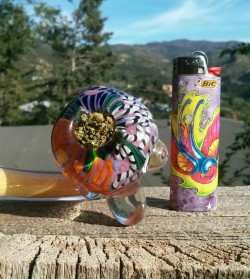 dbkglass:  Colorful Colorado indeed! Enjoying our day off with our new Sherlock pipe blown by our buddy Dan Brooks.