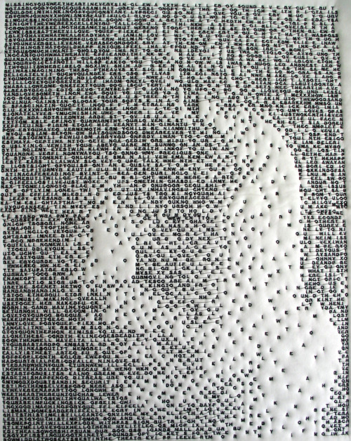 textile-city: embroidered text forms the medium for portraiture in this work by Effie Jessop - image