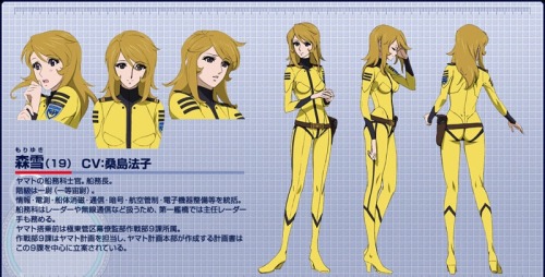 Character designs from Yamato 2199 by Nobuteru Yuki.