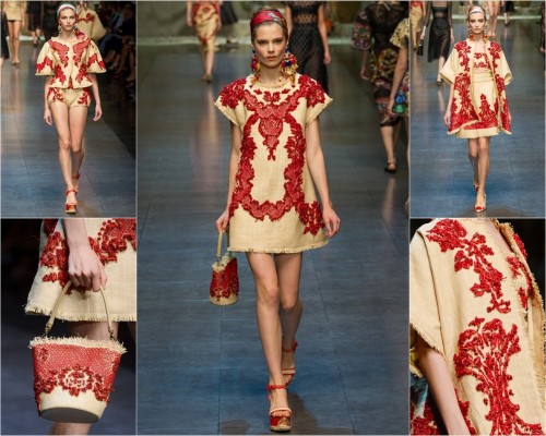 DIY Dolce &amp; Gabbana Inspired Rafia Coral Dress Tutorial from inspiration &amp; realisation here.