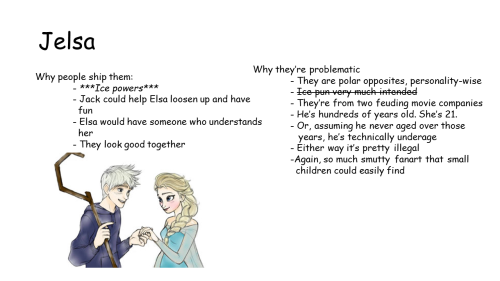 thehelsalife:  This has been bothering me a lot lately. The Frozen fandom is so divided and toxic that people actually feel unsafe because of their ship, even though there are issues with every single pairing. So, I wanted to point those issues out. I