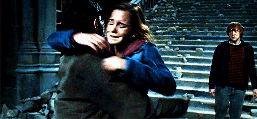 gal-gadot:  Hermione had thrown herself on to him in a hug that nearly knocked him.