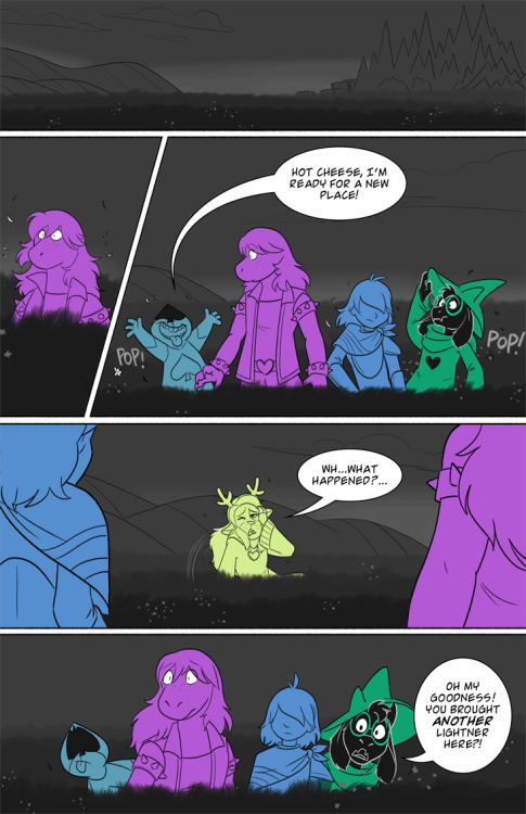 lynxgriffin:Dark World, party of four!Yeuh, new Paper Trail part today! Now at a new Dark World sect