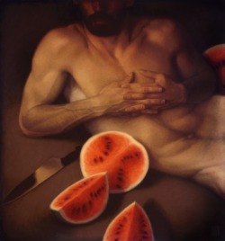 MICHAEL LEONARD.  Watermelons.  1991.  Acrylic