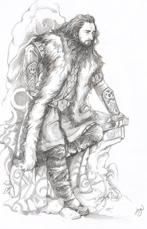 loobeeinthesky: Thorin Oakenshield. Drew this on New Years day for a friend after seeing The Ho