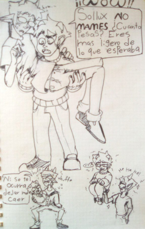 marcela-art5-kiwi:Dialogues in english!!:Karkat: Wow!Sollux What the Fuck! how much do you weight?Yo