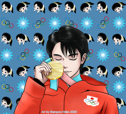 shampooneko: My personal GoldenBoy, following twitter hashtag #yuzuredraw   Art by Shampo