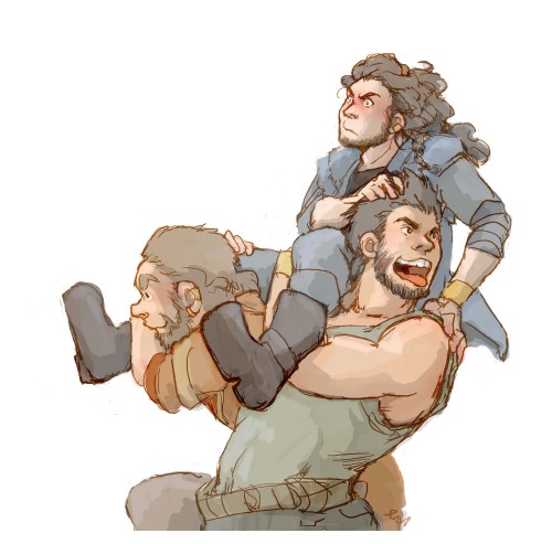 Dwalin and Dain think Balin keeps their prince Thorin too long for study