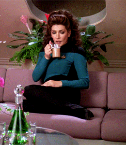 startrekladies: Deanna Troi and her Yridian Tea