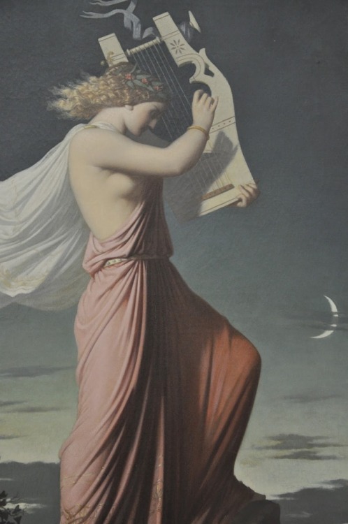 Sapho jouant la lyre - 1849 by Léopold Burthe (1823-1860)