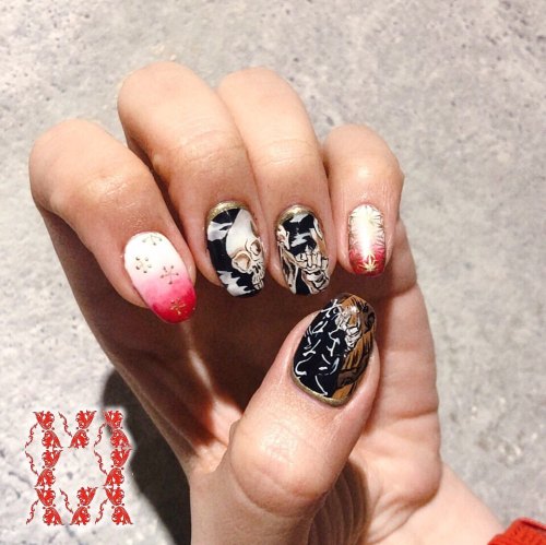 Japanese style nail arts！Produced by @nailsalonavarice_harajuku Call us for appointments!!(+81)3-643