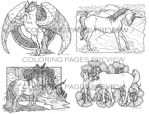 fyreheartart:fyreheartart:EVERYBODY! I drew and self published a coloring book! It’s ALL FANTASY HOR