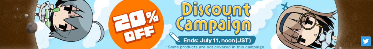   Many products are now 20% off the regular price on DLsite.com! Ends on July 11