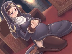 luna-disapproves:  Awwww poor little sister, what happened? You came to the convent because you wanted to devote your life to serving the Lord, maintaining your purity so your body can be a sanctuary for Him, but here you are with your belly getting so