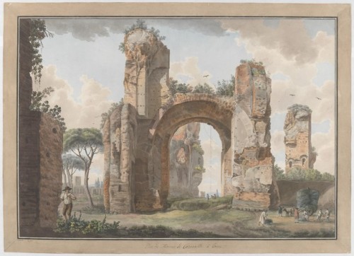 Views of the interior of the Baths of Caracalla by Giovanni VolpatoItalian, c. 1780etching with wate
