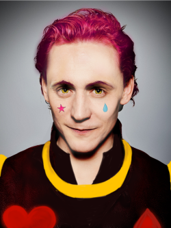 banjirou:  chimaera-stormhawk:  I did this as a joke but my sister said I should upload it…. hiddlesoka Idk I think he looks like that character (hisoka from hunter x hunter 2011)   NOOOOOOOOOOOOO