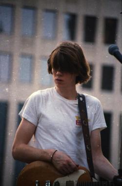 waiting-underground:  Thurston Moore, Sonic Youth - New Music America Show, April 1986 Houston, Texas 